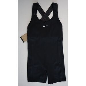Nike HV6963-010 Women's Sz XS Black Dri-FIT Gym Life Short Bodysuit